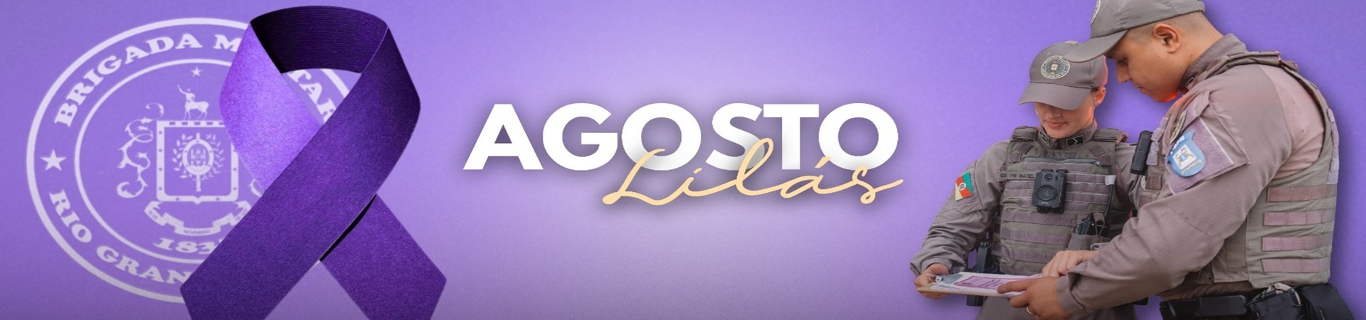 Banner Agosto lilás