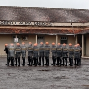 policiais demonstrando emprego