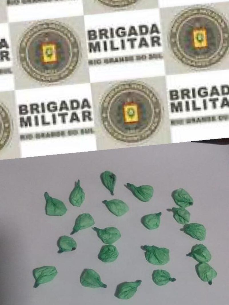 drogas apreendidas com o adolescente