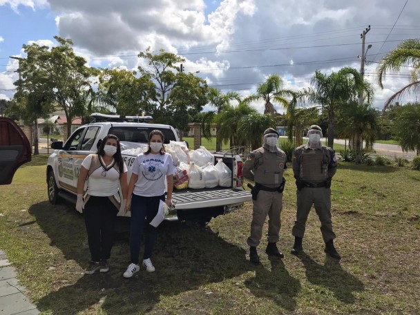 BM auxiliou na distribuição de cestas básicas