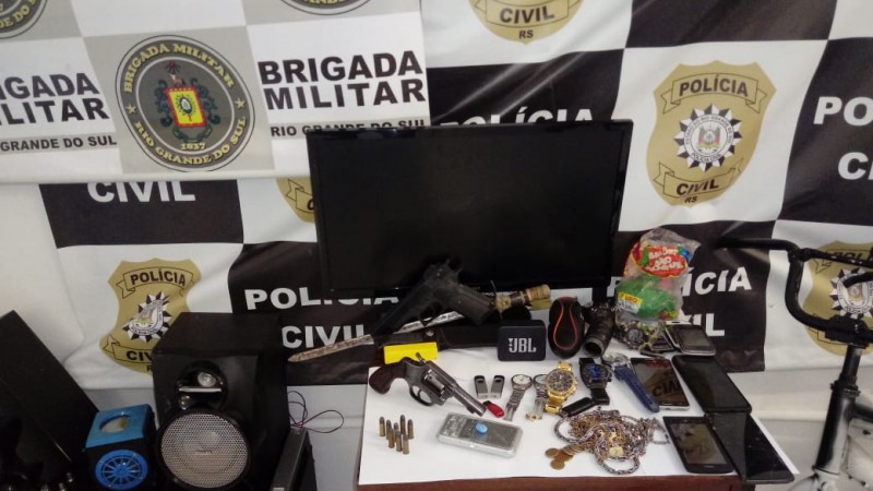 Materiais apreendidos