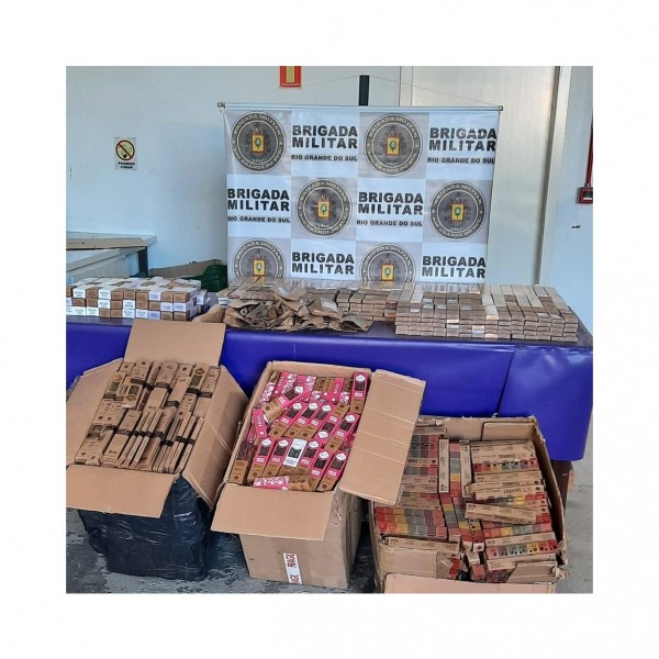 Materiais apreendidos