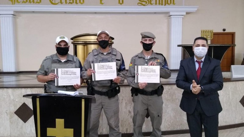 Policiais Militares do 26&ordm; BPM receberam Diploma de Condecora&ccedil;&atilde;o e Consagra&ccedil;&atilde;o.