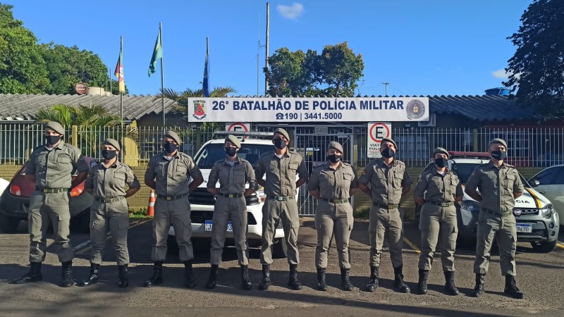 Os policiais militares conclu&iacute;ram o Curso B&aacute;sico de Forma&ccedil;&atilde;o Policial Militar no dia 18/11
