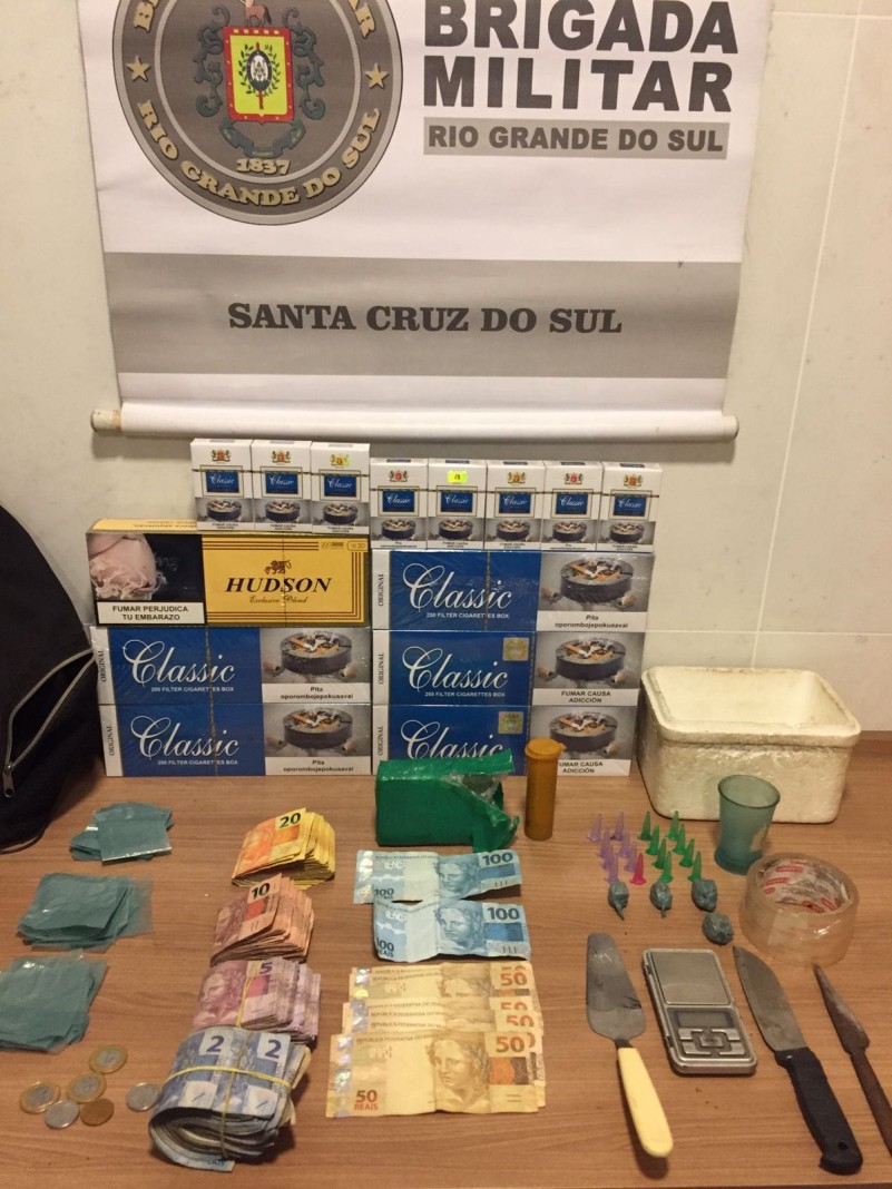 BM de Santa Cruz do Sul realiza pris&atilde;o por tr&aacute;fico de drogas
