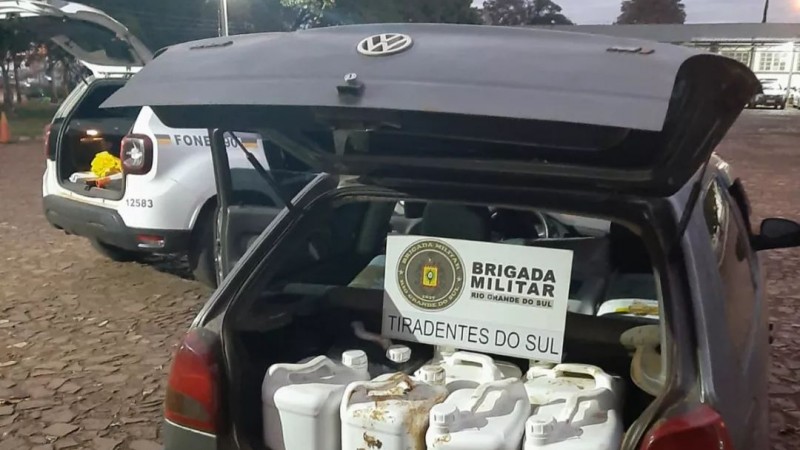Brigada Militar prende um homem por contrabando de agrotóxicos em Tiradentes do Sul