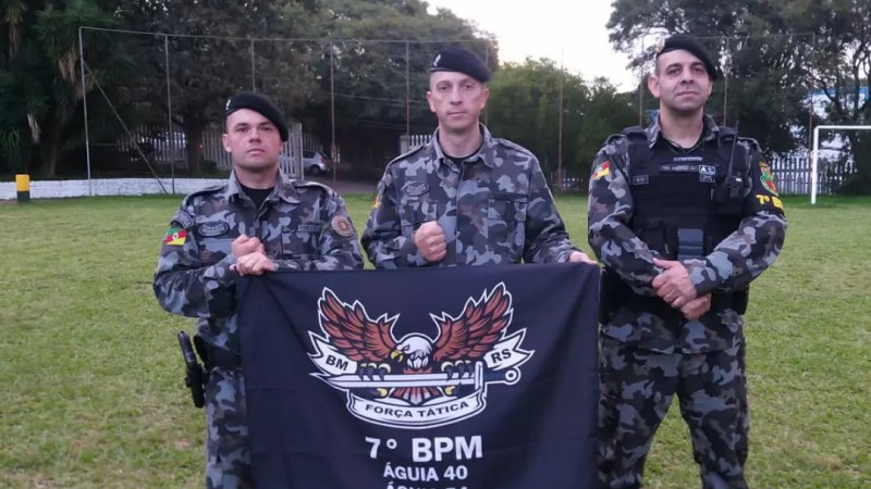 Policiais Militares da Força Tática do 7° BPM concluem curso de especialização em Porto Alegre