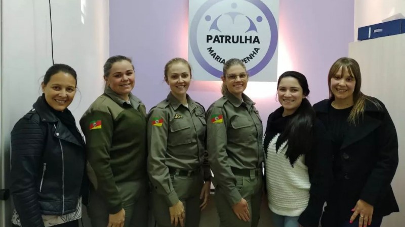 Patrulha Maria da Penha recebe grupo Bem Me Quero de Coronel Bicaco para tratativas sobre o Agosto Lilás