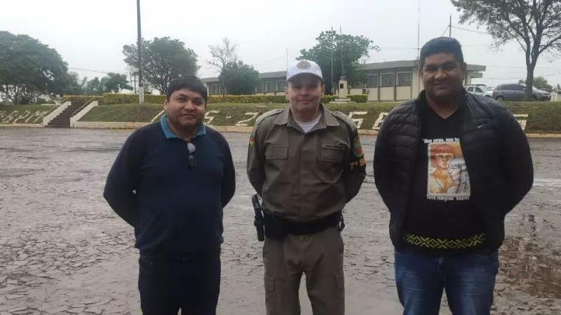 Comandante do 7° BPM recebe lideranças indígenas em Três Passos
