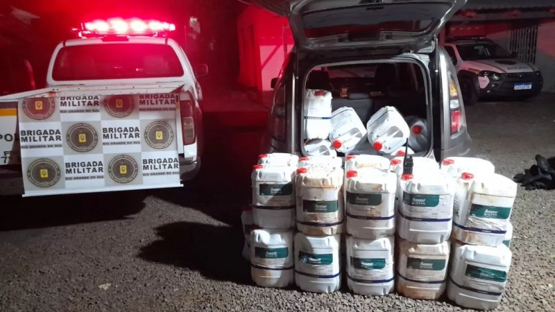 Brigada Militar prende casal por contrabando de agrotóxicos em Crissiumal