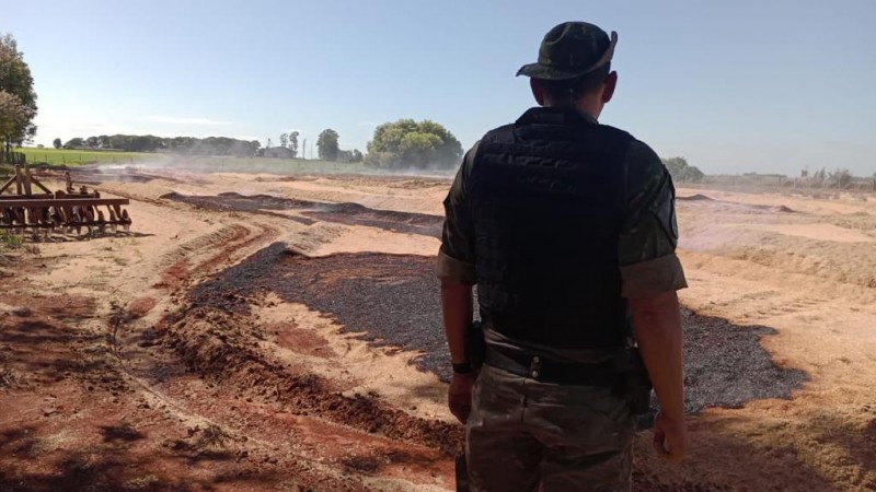Poluição no interior de São Borja