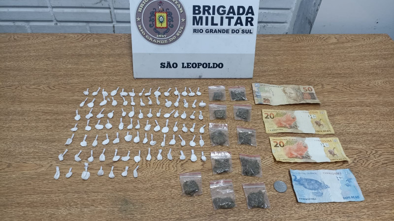 drogas apreendidas pela BM de São Leopoldo