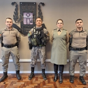 Comando do 25º BPM reunido com capitão da Força Nacional