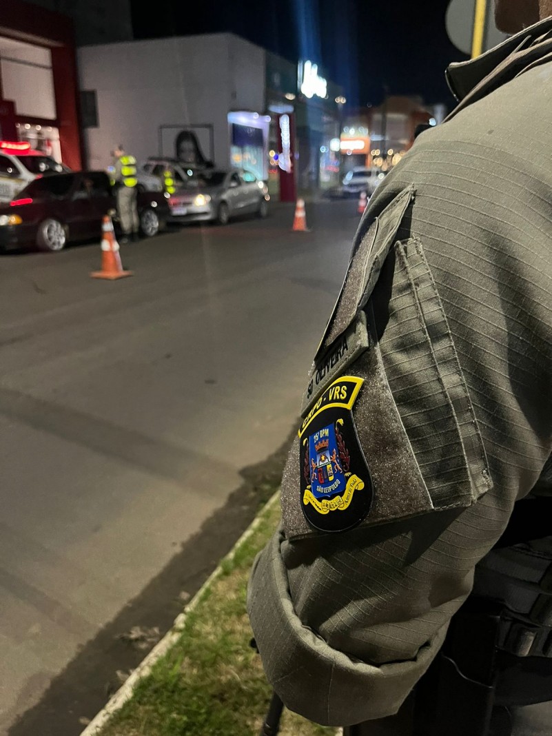 Barreira policial durante Operação Saturação