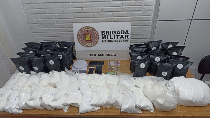 Drogas apreendidas pela BM de São Leopoldo