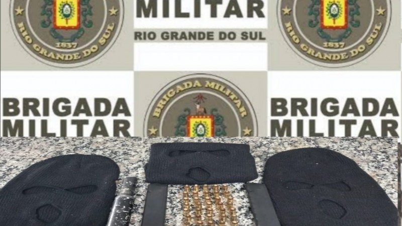 Apreensão de toucas ninja, carregadores e munições