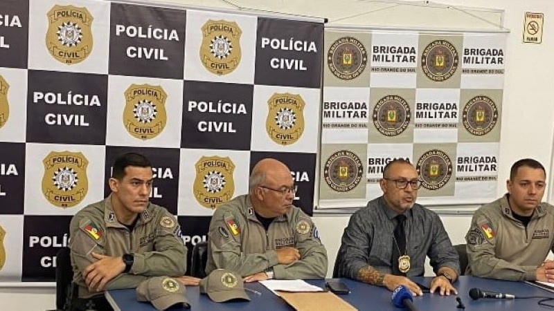 Coletiva de imprensa da Brigada Militar e Polícia Civil