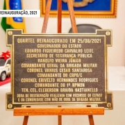 Placa da reinauguração, 2021 L