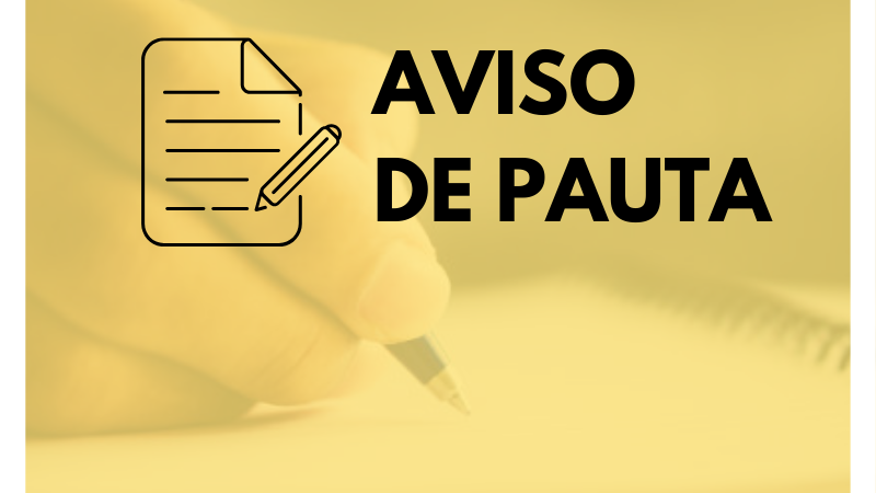 Aviso de Pauta