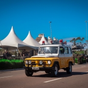 Viatura histórica do CRBM no desfile em Porto Alegre