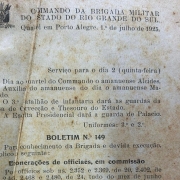 Na foto contém uma folha do Boletim Geral do ano de 1925