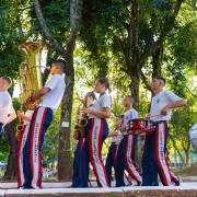 Ensaio dos alunos da Banda de Música do CTBM em Porto Alegre. 